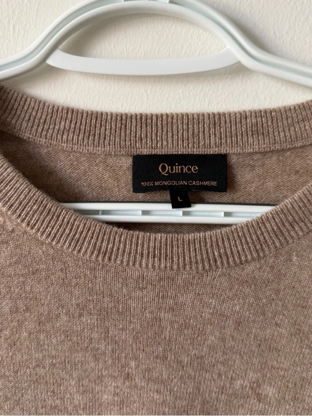 Quince Mongolian Cashmere Sweater Sz L Crewneck Preppy Soft Minimalist luxury - Picture 2 of 5